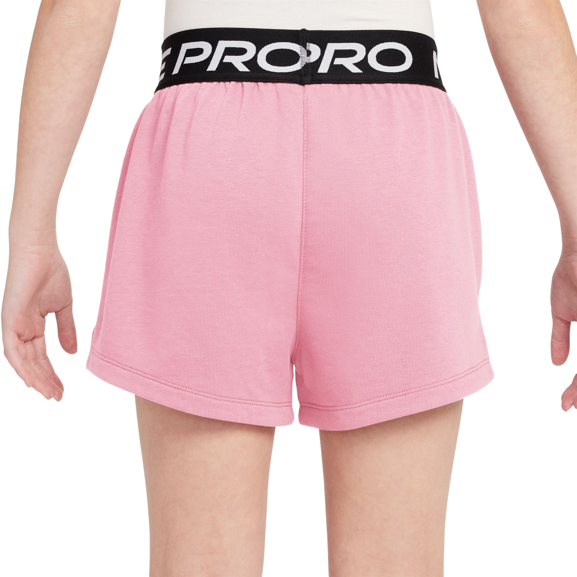 Nike Pro Dri-FIT Fleece Big Girls' Pink Shorts